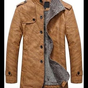 Faux Leather Jacket Men's
